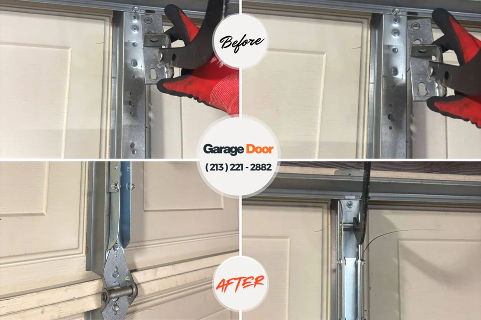 Before and after: garage door installation Hinckley, MN